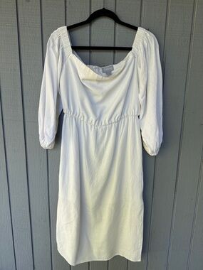 Women Finders Brand White Scoop Dress Size Large
